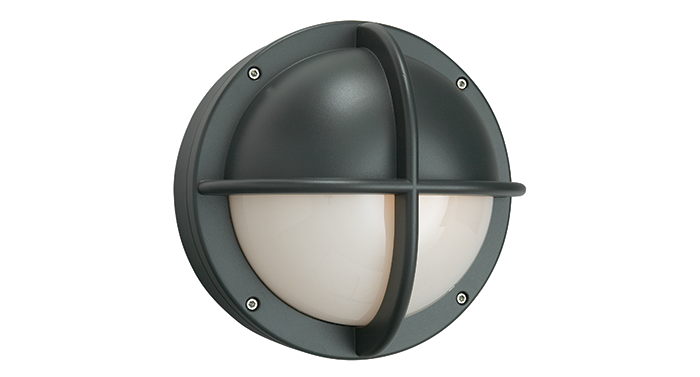 KIRUNA Norlys kinkiet - Grafitowy - 1 x 17,5W LED z mlecznym kloszem