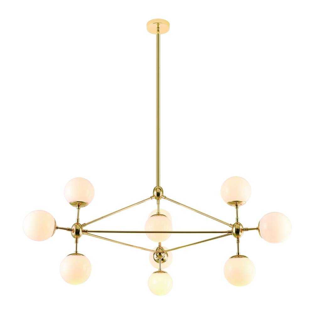 BAO Orlicki Design lampa wisząca - Złoty/mleczne klosze