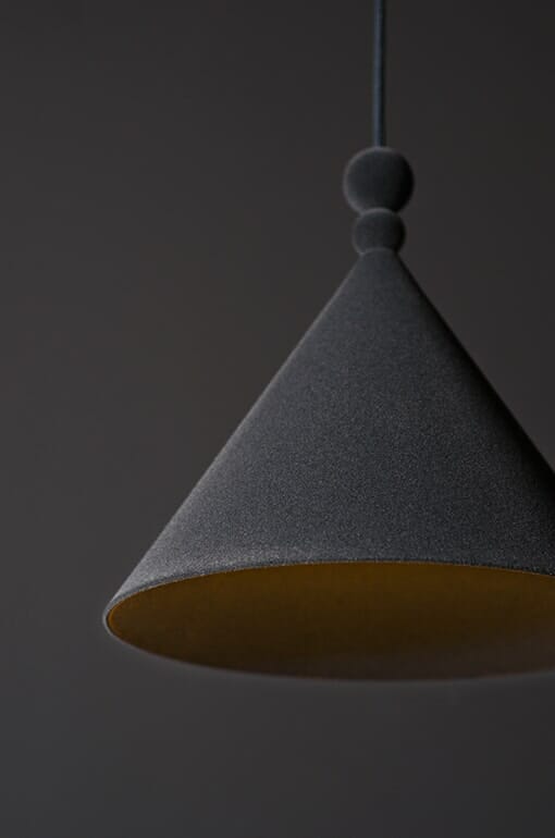 KONKO VELVET LoftLight lampa wisząca - Śr. 30cm, wys.29cm - Oliwkowoszary