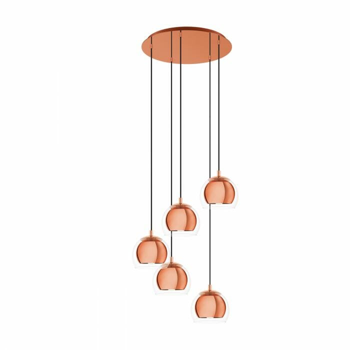 ROCAMAR 5 Eglo lampa wisząca - Miedziany