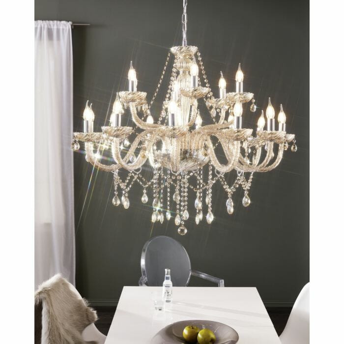 BASILANO koniak Eglo lampa wisząca/żyrandol - 12-punktowa