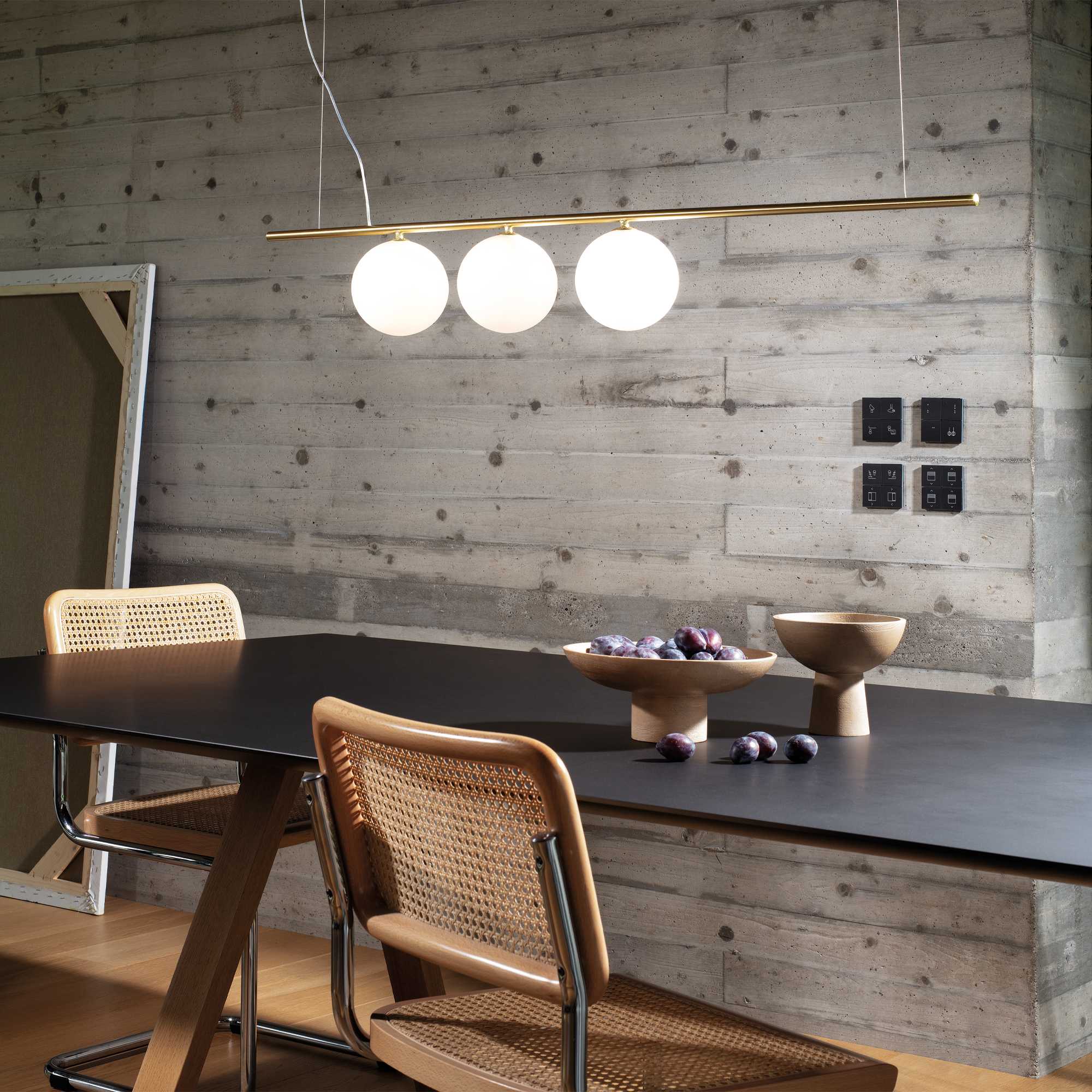 PERLINE Ideal Lux lampa wisząca - 2-punktowa - Czarny