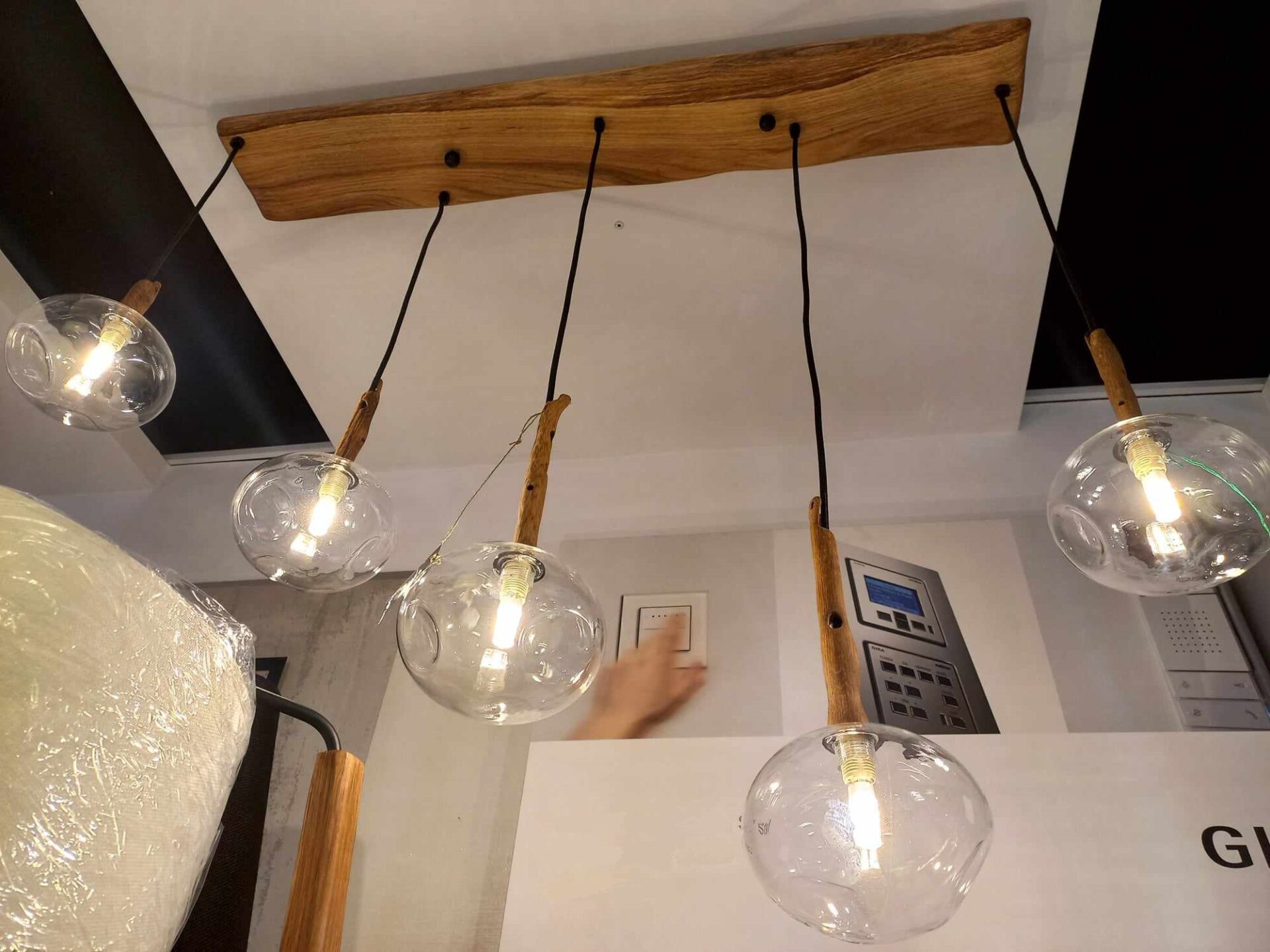 DIA 5 HPlampy drewniana lampa wisząca