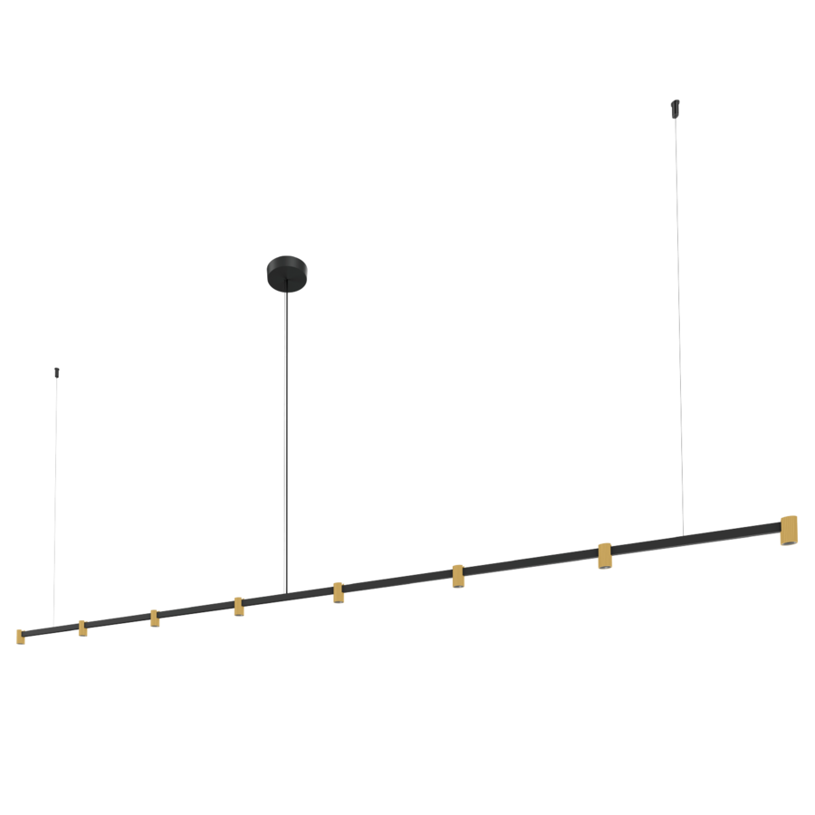 TRACE CHANDELIER Wever & Ducré lampa wisząca - TRACE 3.0 - Czarno-szampański - 2700K