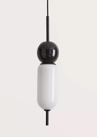 ANET Aromas del Campo 7 wariantów lampa wisząca - Czarny metal-czarny marmur