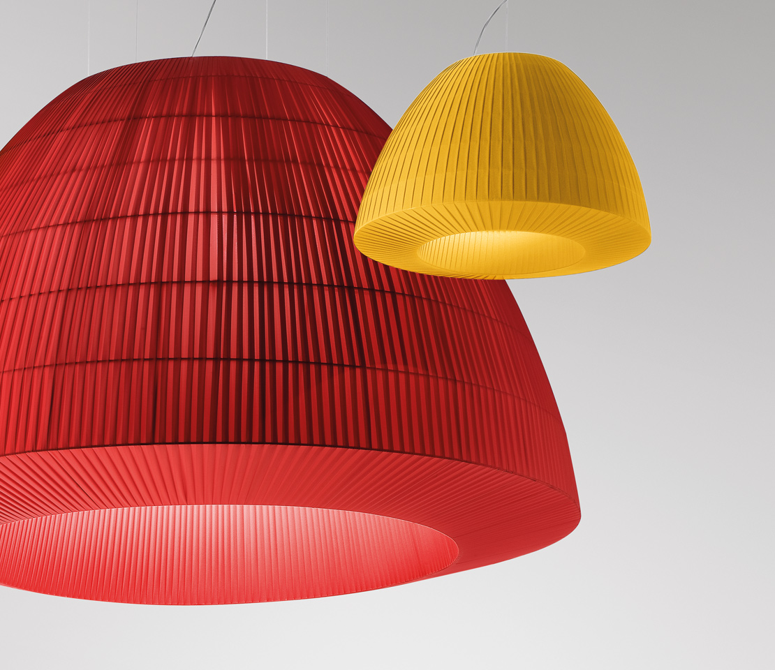BELL Axo Light lampa wisząca 10 kolorów, 5 rozmiarów - 45cm - Czerwony - Biały